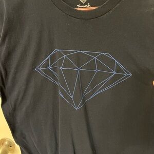 Diamond Supply Co Black T-Shirt with Blue Graphic diamond